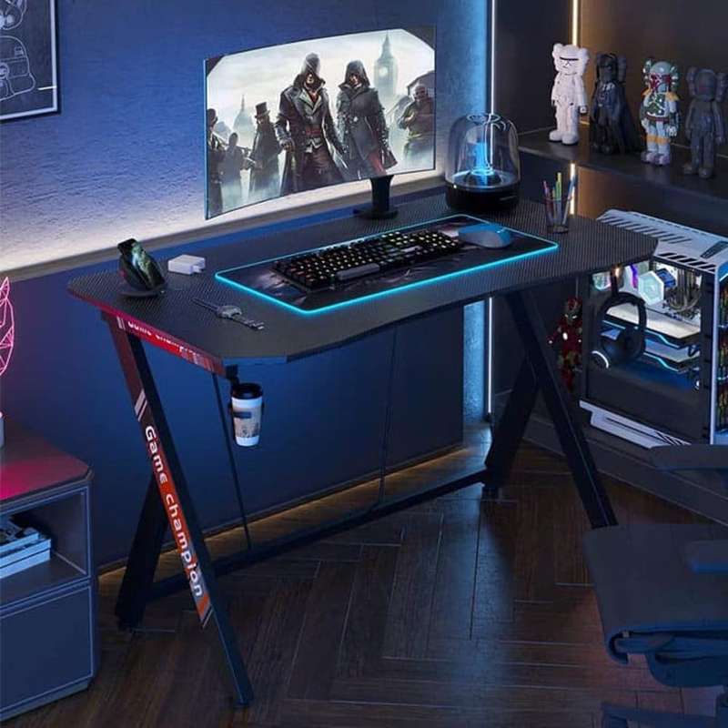 Killer Deals Ergonomic Legend Gaming Desk w/ Cup Holder & Headphone Rack