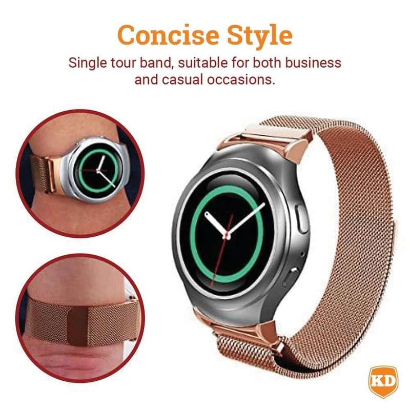 Killer Deals Milanese Strap for Samsung Gear S2 SM-R720- Rose Gold- M/L
