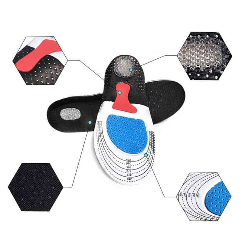 Killer Deals Sport Shoe Support Cushion Silicone Gel Inserts - S/M (UK 2-7)