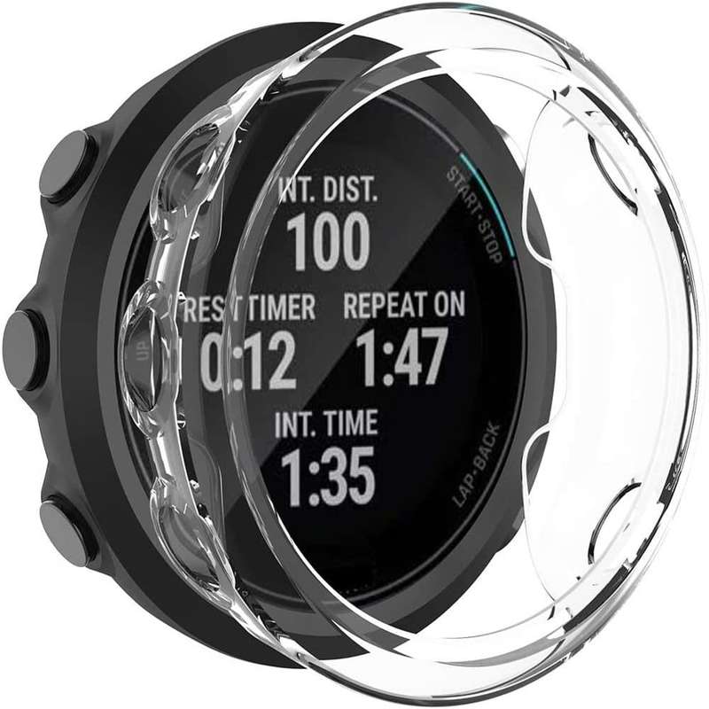 Killer Deals TPU Protective Case for Garmin Forerunner 45/ Swim 2- Clear
