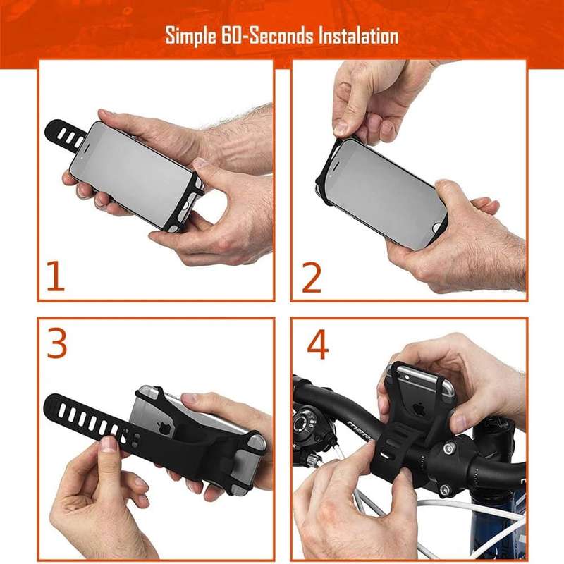 Action Mounts Cycling Bicycle Handlebar Silicone Smartphone Holder Mount