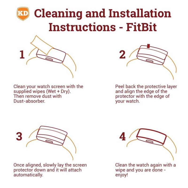 Killer Deals 34mm No-Scratch Tempered Glass Screen Protector for Fitbit Blaze x3 Combo