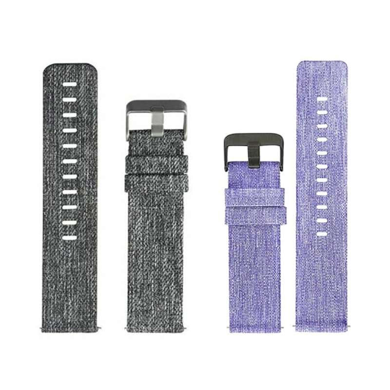 Killer Deals Fitbit Versa/2/Lite/SE Canvas Nylon Replacement Strap - Purple