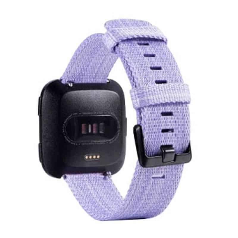 Killer Deals Fitbit Versa/2/Lite/SE Canvas Nylon Replacement Strap - Purple