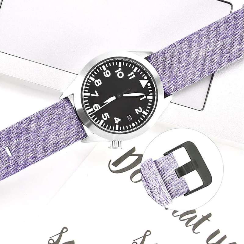 Killer Deals Fitbit Versa/2/Lite/SE Canvas Nylon Replacement Strap - Purple