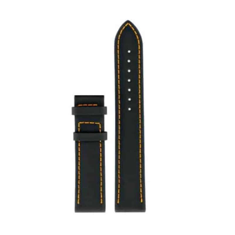 Killer Deals 22mm Universal watch genuine leather & silicone strap - Black