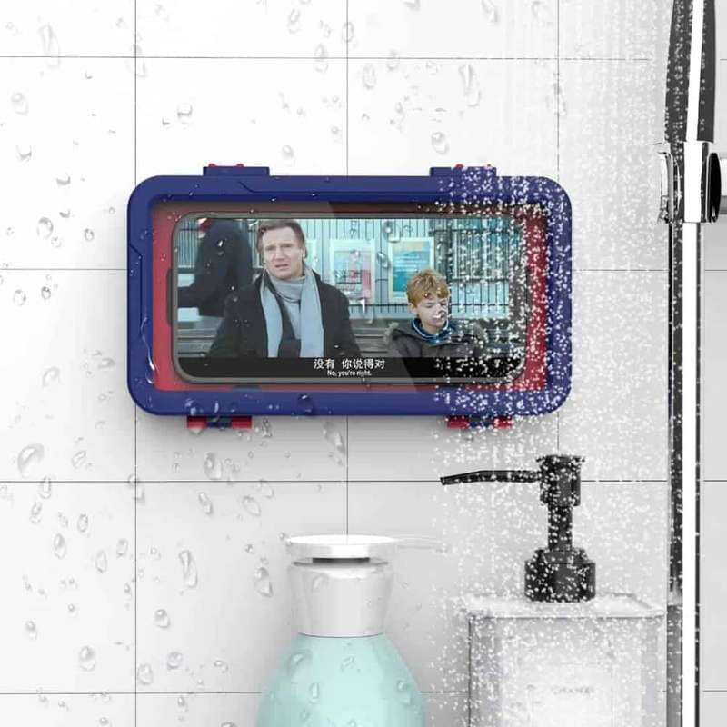 Killer Deals Bath/Shower/Pool Waterproof Anti-Fog Stick-On Rotatable Phone Case