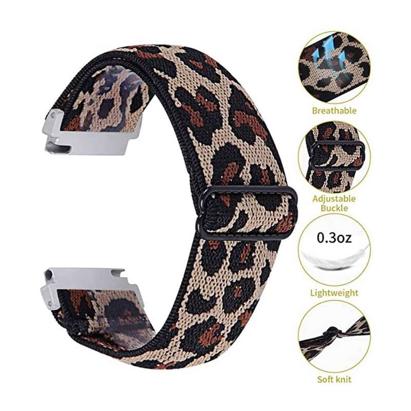 Killer Deals 20mm Replacement Nylon Strap for Garmin Vivoactive 3- Leopard