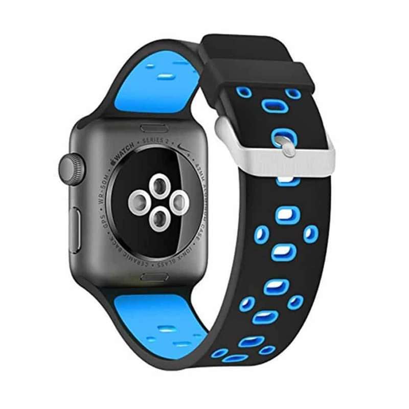 Killer Deals Sporty Silicone Strap for 42/44/45/49mm Apple Watch- 3-Colour Combo
