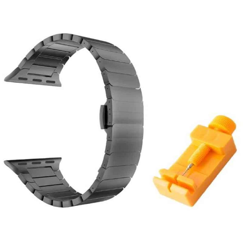 Killer Deals Stainless Steel Strap for 42/44/45/49mm Apple Watch & Tool- Black