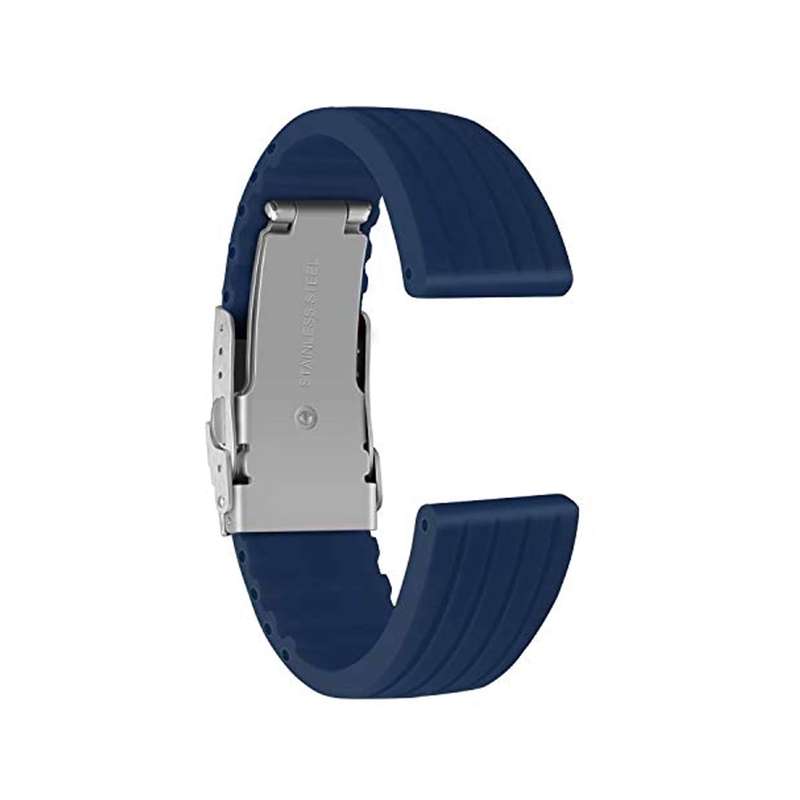 20MM Waterproof Silicone Rubber Watch Strap - Blue