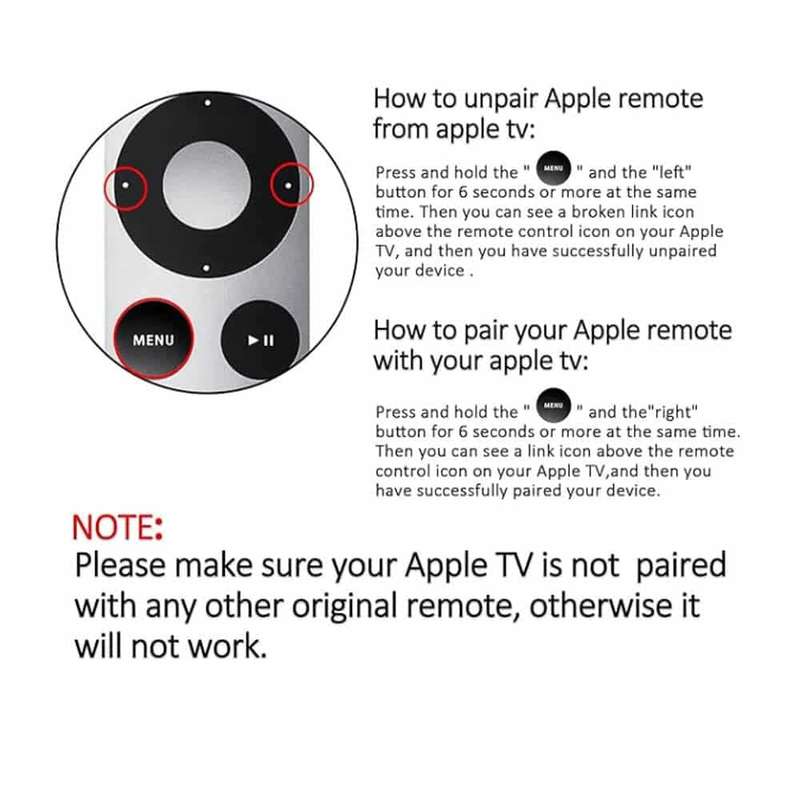 Killer Deals Plastic Remote Controller for Apple TV 1/2/3/4 Generation