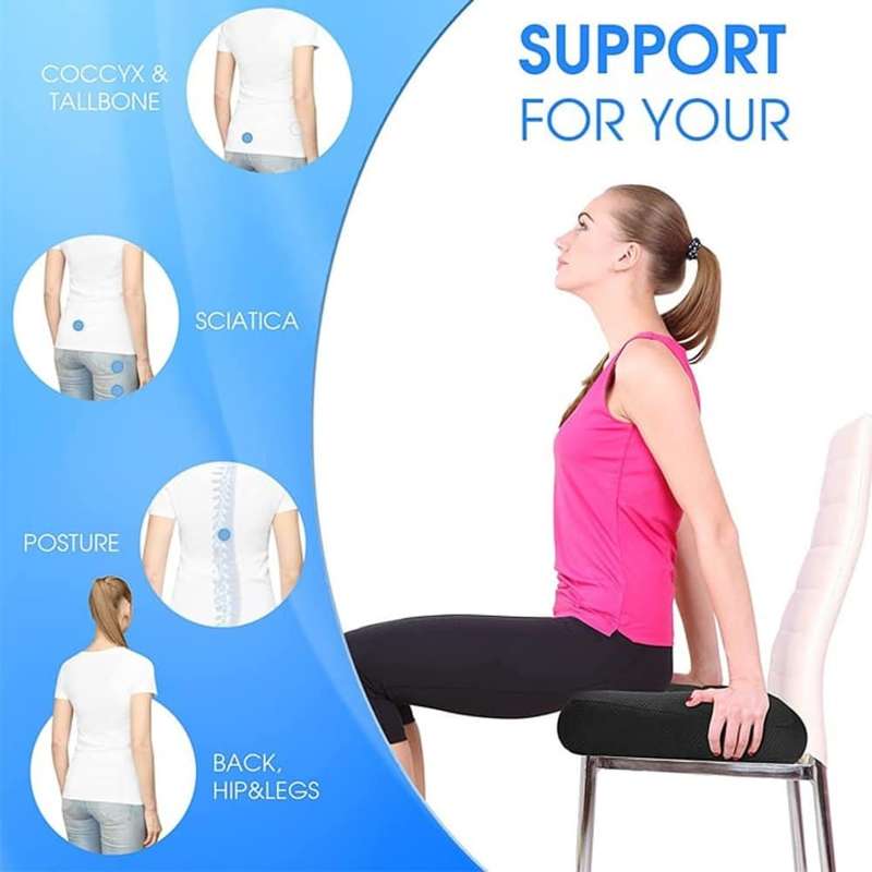 Car/Driving/Home/Office Heightened Booster Support Memory Foam Cushion