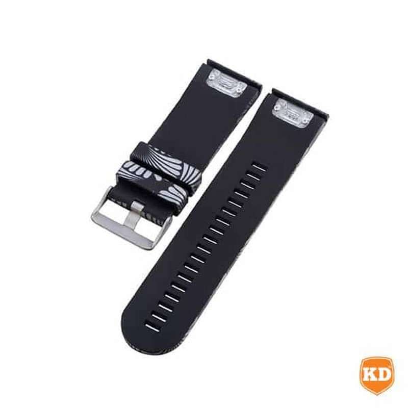 Killer Deals 26mm Silicone Strap for Garmin Fenix 5X- Black + Camo Combo
