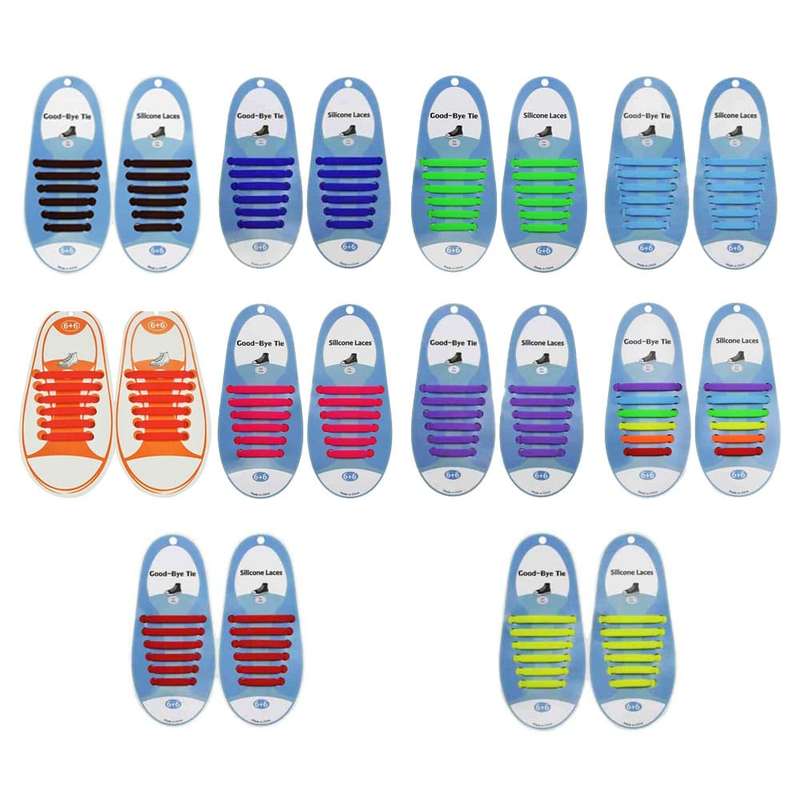 Killer Deals elastic lazy no-tie silicone speed laces - Brown (Kids) x2 Combo