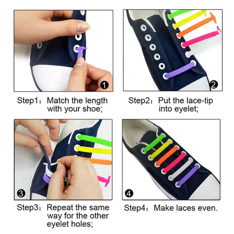 Killer Deals elastic lazy no-tie silicone speed laces - Brown (Kids) x2 Combo