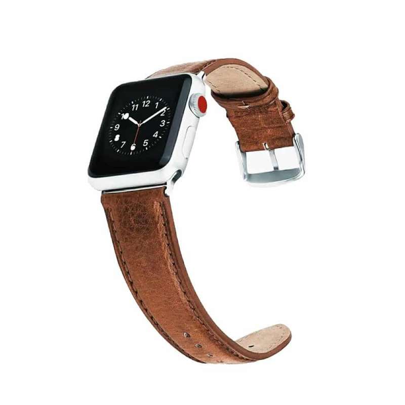 Killer Deals Genuine Leather Strap for 42/44/45/49mm Apple Watch- Light Brown