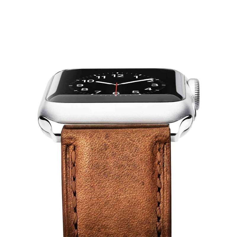 Killer Deals Genuine Leather Strap for 42/44/45/49mm Apple Watch- Light Brown