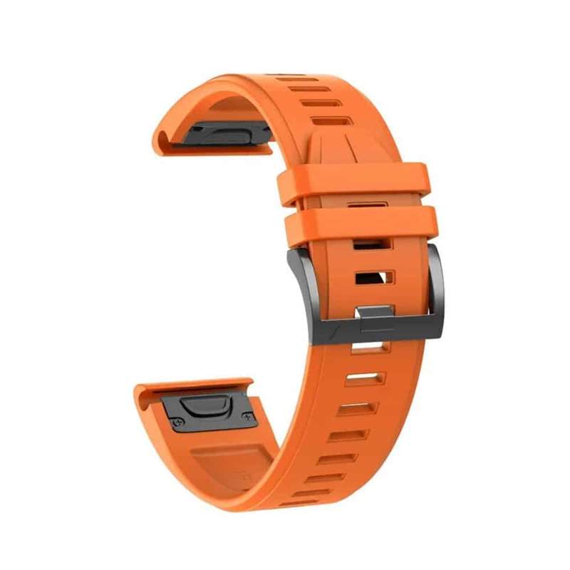 Killer Deals 22mm Silicone Strap Combo for Garmin Fenix 5/ Fenix 6/ Fenix 7 - Orange/Red/Yellow