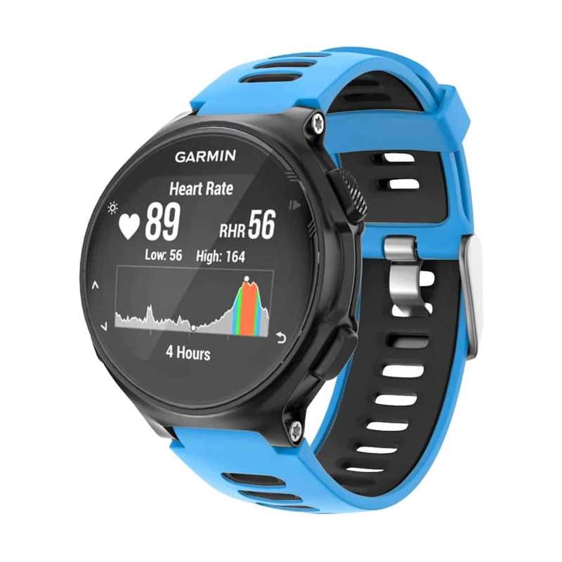 Killer Deals Silicone Strap for Garmin Forerunner 220/ 230/ 235/ 620/ 735- Frost Blue & Blue