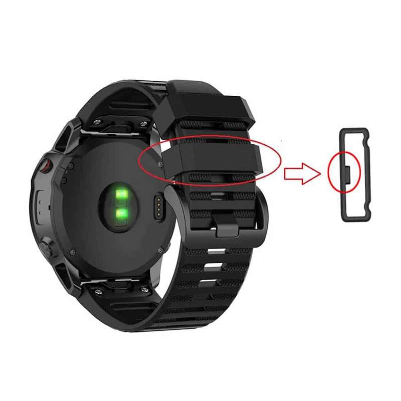 Killer Deals 26mm Universal Watch Silicone Strap Loop Keepers (x4)- Black