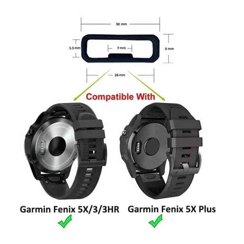 Killer Deals 26mm Universal Watch Silicone Strap Loop Keepers (x4)- Black