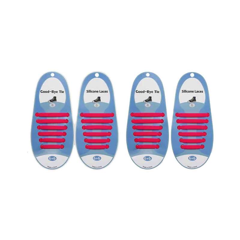 Killer Deals elastic lazy no-tie silicone speed laces - Pink (Kids) x2 Combo