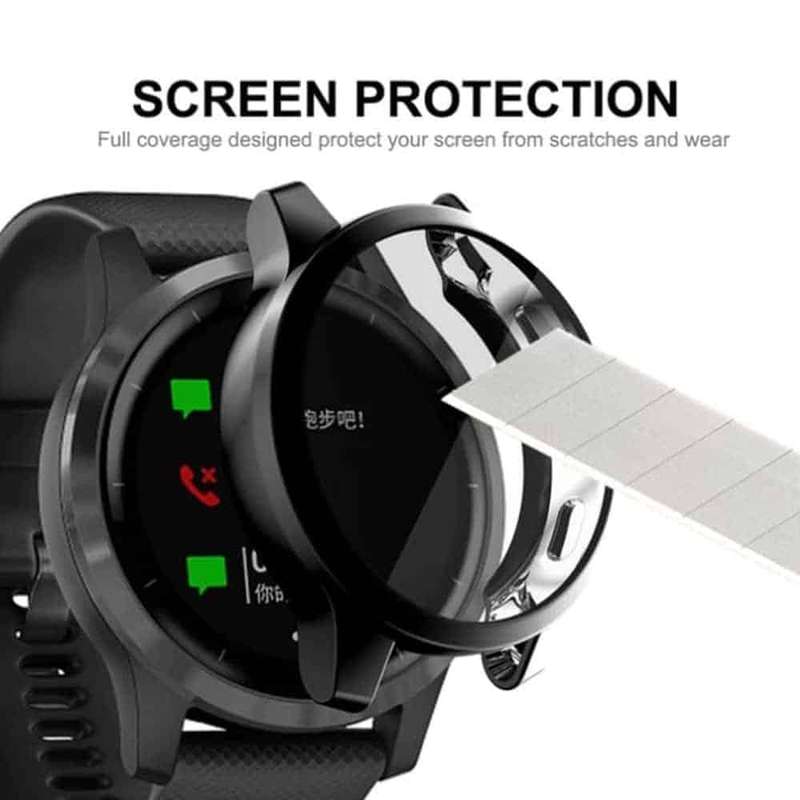 Killer Deals 40mm TPU Bump Guard Case Compatible with Garmin Vivoactive 4S- Black