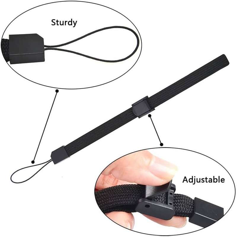 Adjustable Wrist Strap Nylon Lanyard- 5 Piece- 22cm Length
