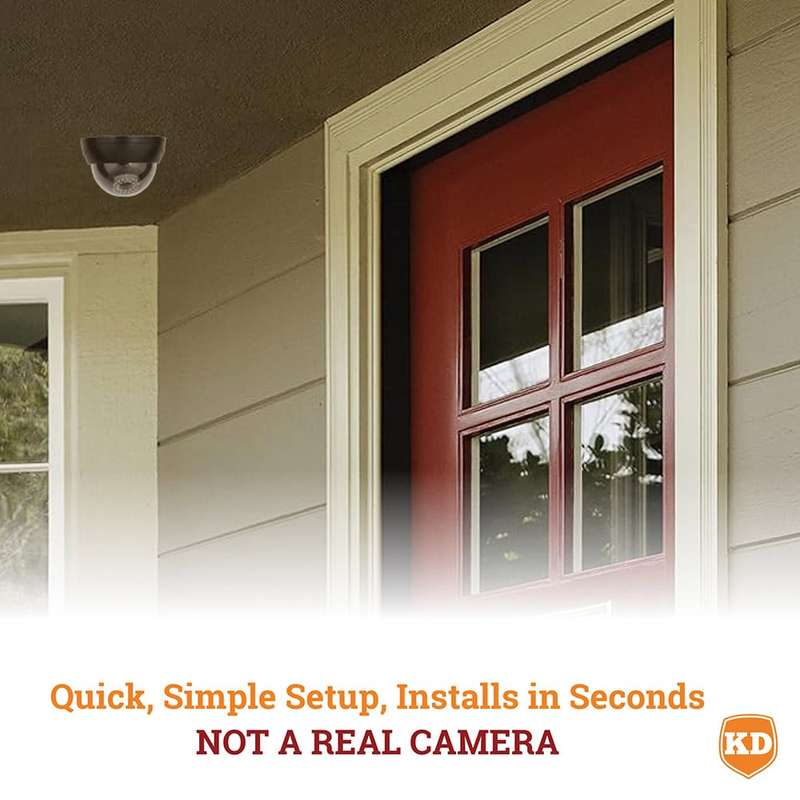 Indoor Outdoor Dome Shaped Dummy Camera with Flashing LED