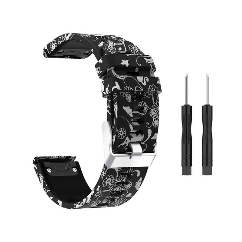 Killer Deals 22mm Silicone Strap for Garmin Fenix 5/6/ 935/ 945/ S60/ S62- Camo Blue