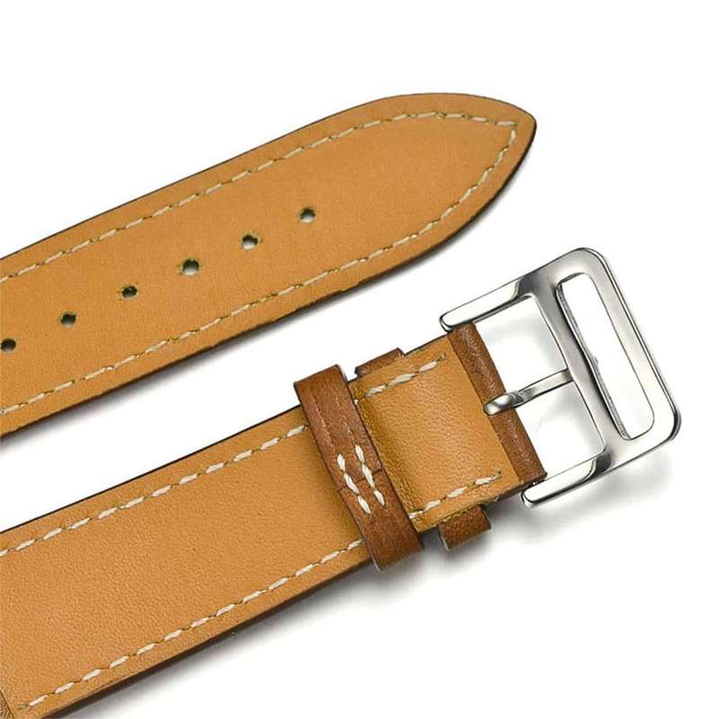 Killer Deals Double Wrap Leather Strap for 42/44/45/49mm Apple Watch (S/M)- Brown