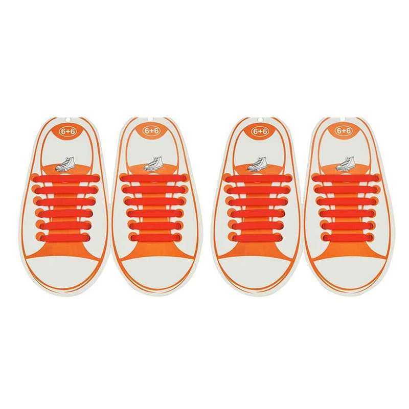 Killer Deals elastic lazy no-tie silicone speed laces - Brown (Kids) x2 Combo