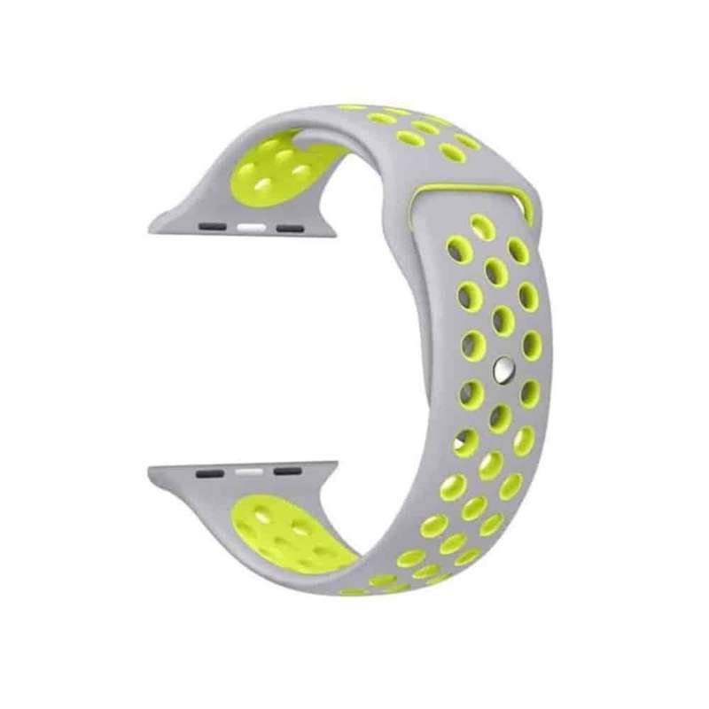 Killer Deals Silicone Strap for 38/40/41mm Apple Watch (M/L) - Grey & Yellow