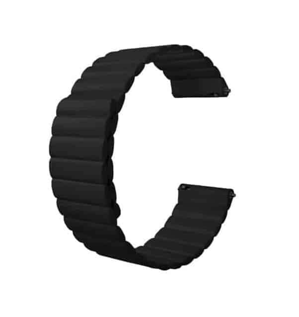 Killer Deals 22mm Universal Silicone Magnetic Strap for Huawei Samsung Garmin - Black