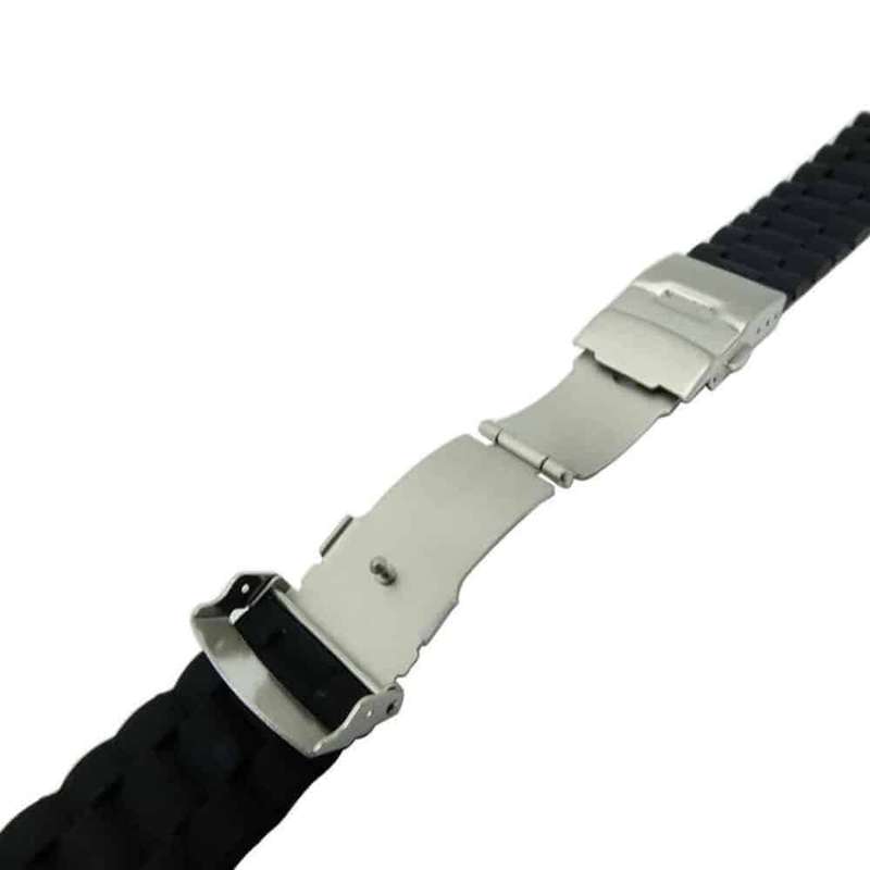 Killer Deals 26mm Universal Watch Replacement Silicone Strap- Black- M/L