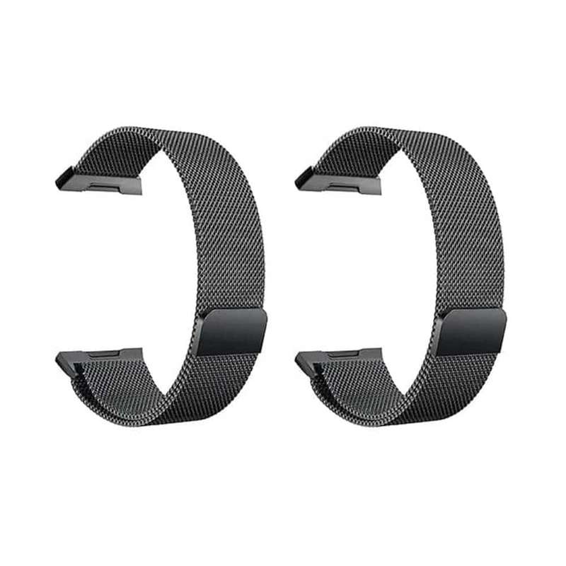 Killer Deals Fitbit Ionic replacement stainless-steel Milanese strap - Black x2 Combo