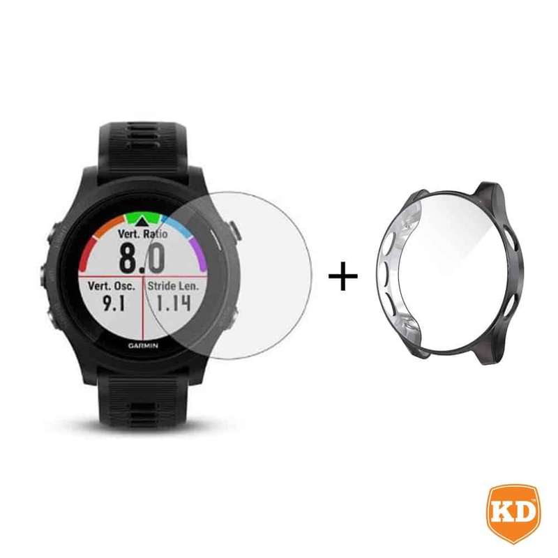 Killer Deals Glass Screen Protector & TPU Case for Garmin Forerunner 935 - Combo