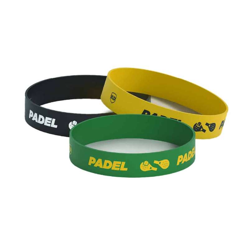 Killer Deals Debossed "Padel" Silicone Wristband Bracelet- 6 Pack