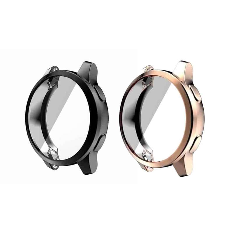Killer Deals Electroplated TPU case for Garmin vivoactive 4S x2 - Black and Rose Gold - Combo