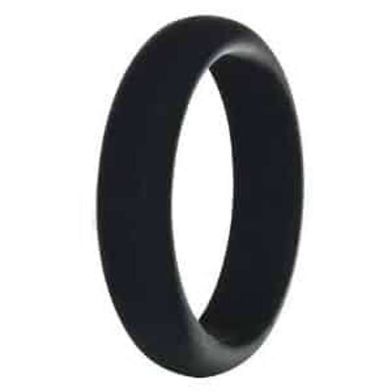 Women's Wedding Exercise Silicone Ring - 5mm - Black- O