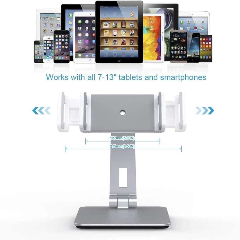 Ergonomic Aluminium Docking Stand for 7-13" Tablet/ iPad