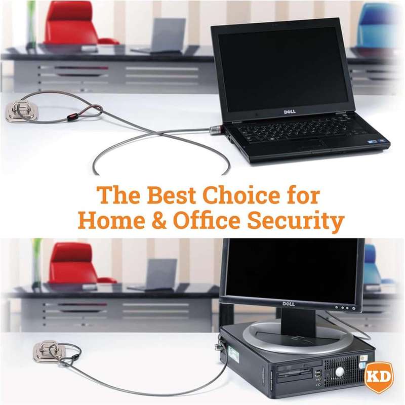 Anti-Theft Electronic Laptop Anchor Lock Base Plate- Silver