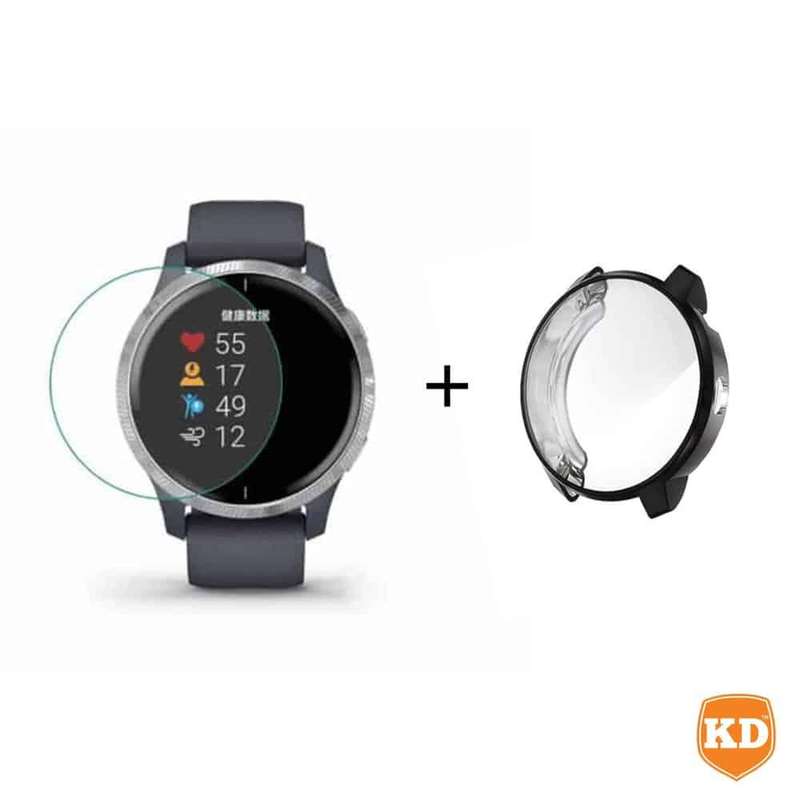 Killer Deals TPU Case + Screen Protector Combo for Garmin Venu- Black