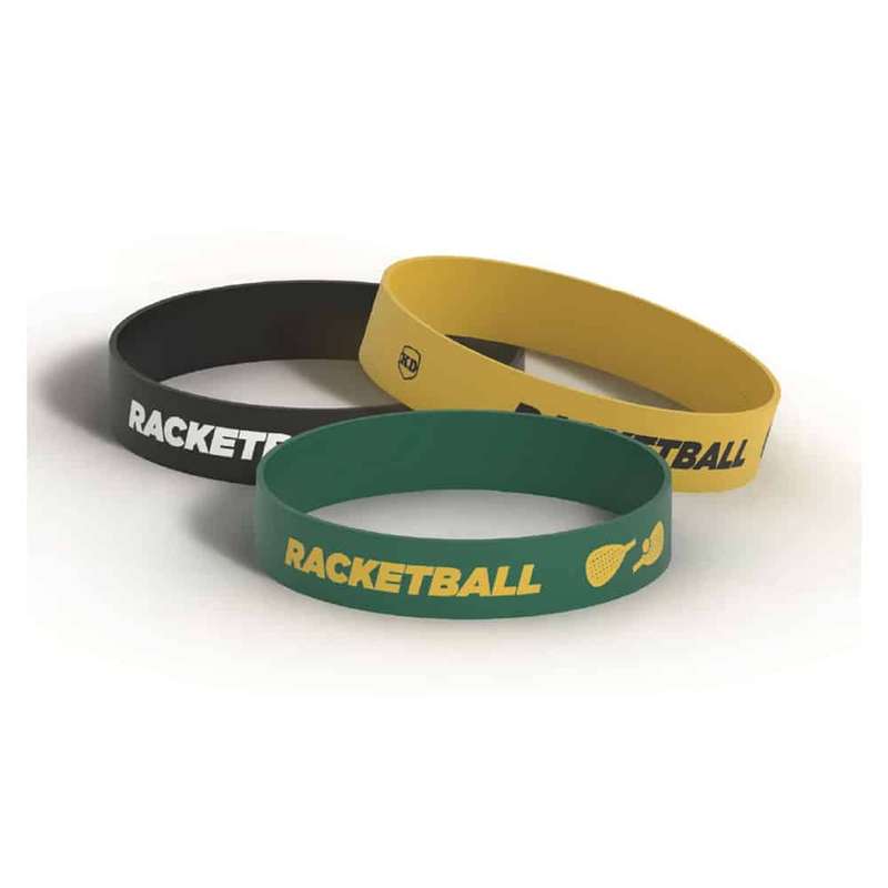 Killer Deals Debossed "Racketball" Silicone Wristband Bracelet- 3 Pack x2 Combo
