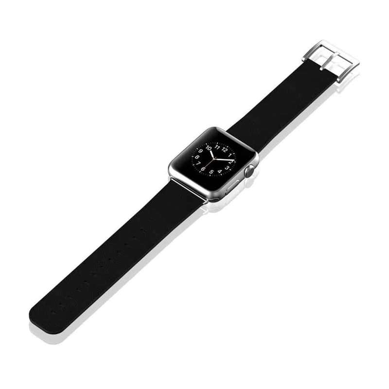 Killer Deals Adjustable Leather Strap for 38/40/41mm Apple Watch- Black