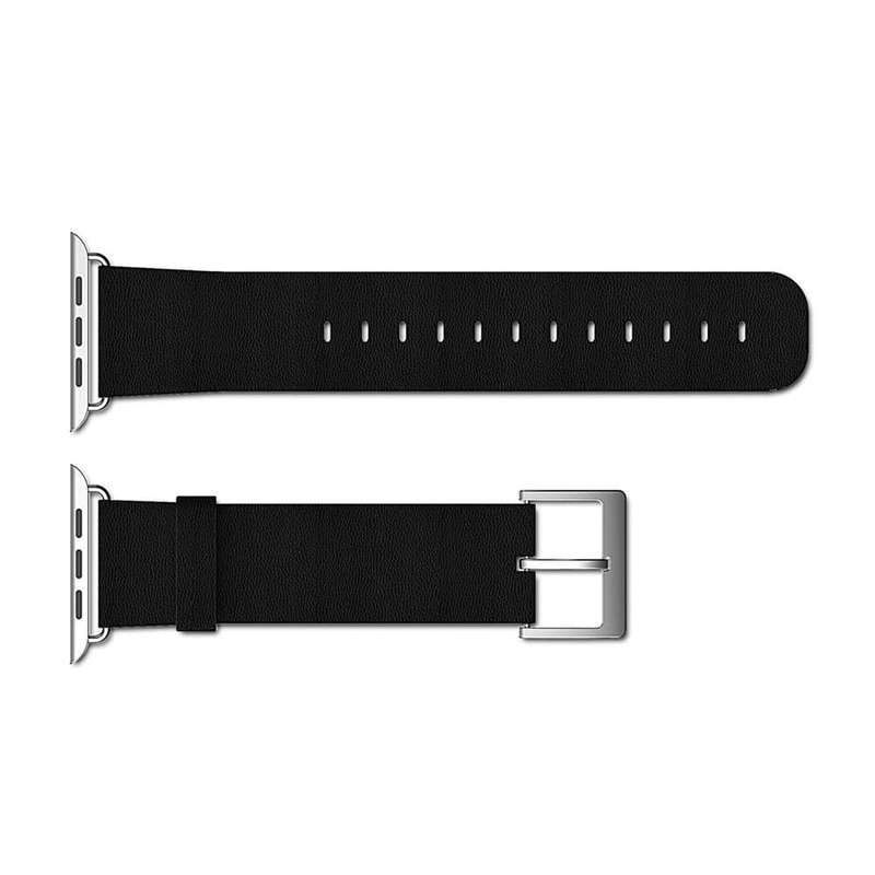Killer Deals Adjustable Leather Strap for 38/40/41mm Apple Watch- Black