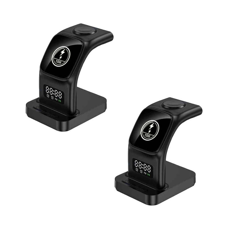 Killer Deals 5-in-1 MagSafe Wireless Charging Clock Station Dock for Apple x 2 combo