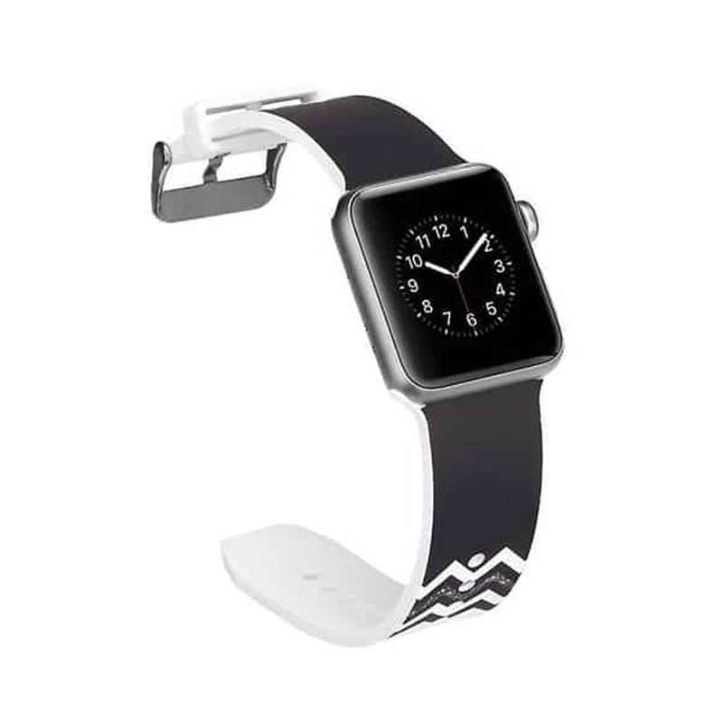 Killer Deals Silicone Strap for 38/40/41mm Apple Watch- White & Black