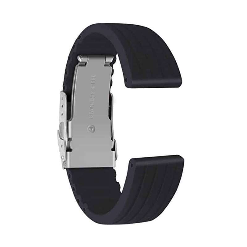 Killer Deals 20mm Universal Watch Replacement Silicone Strap- Black & Blue 2 Pack